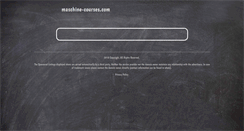 Desktop Screenshot of maschine-courses.com